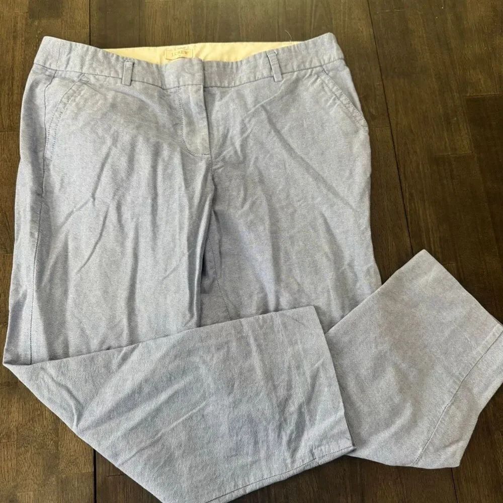 J Crew Chambray Cotton Capris size 10